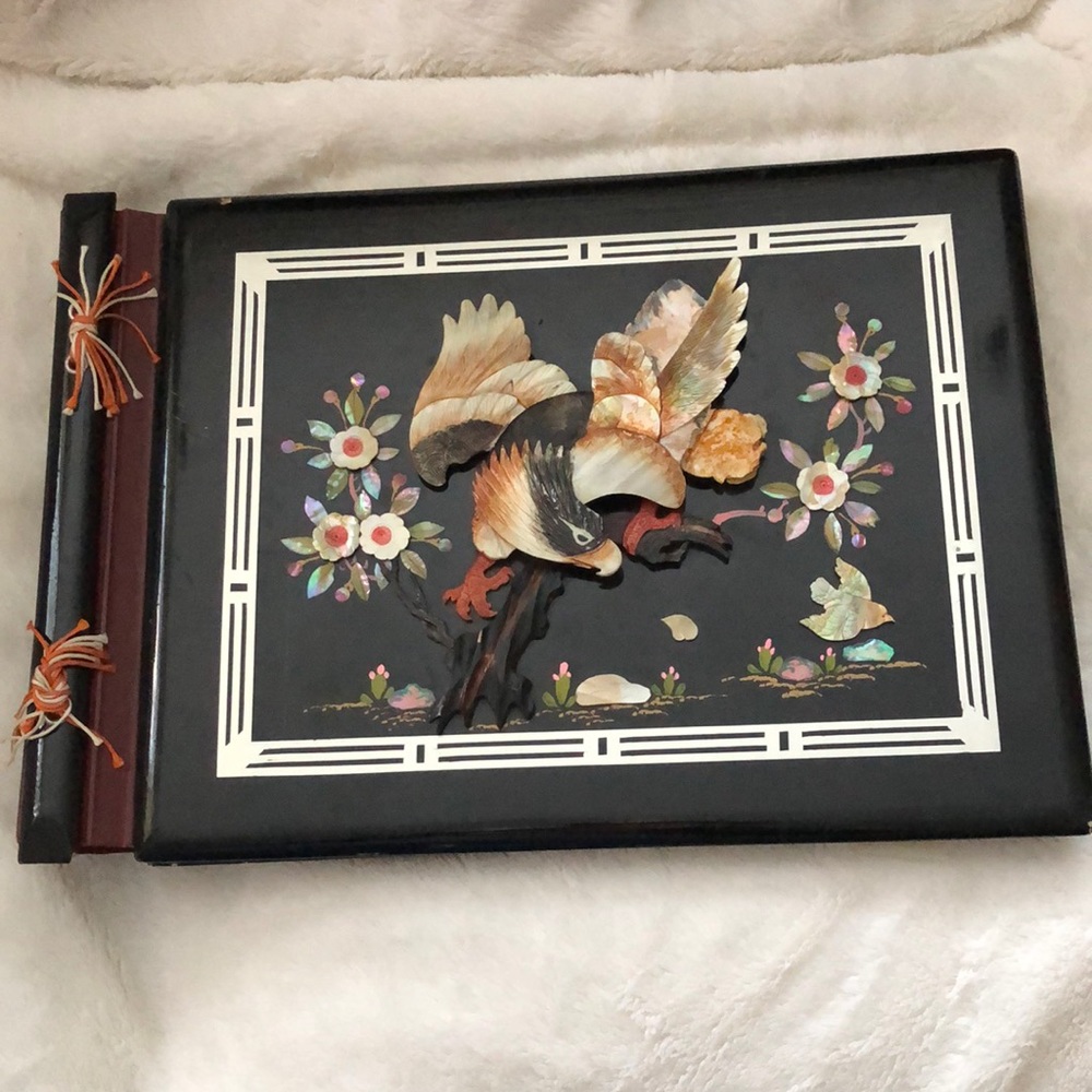 Vintage 1964 lacquer & MOP photo album